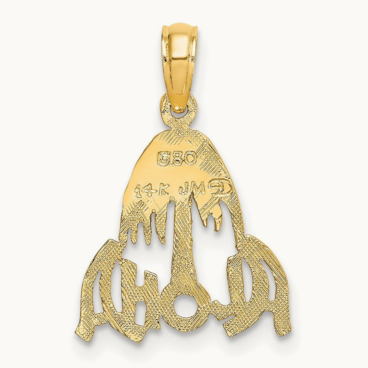 ALOHA Palm Tree Charm, 14K