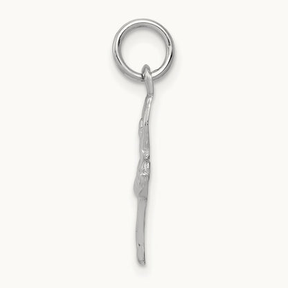Ballerina Charm, 14K White Gold
