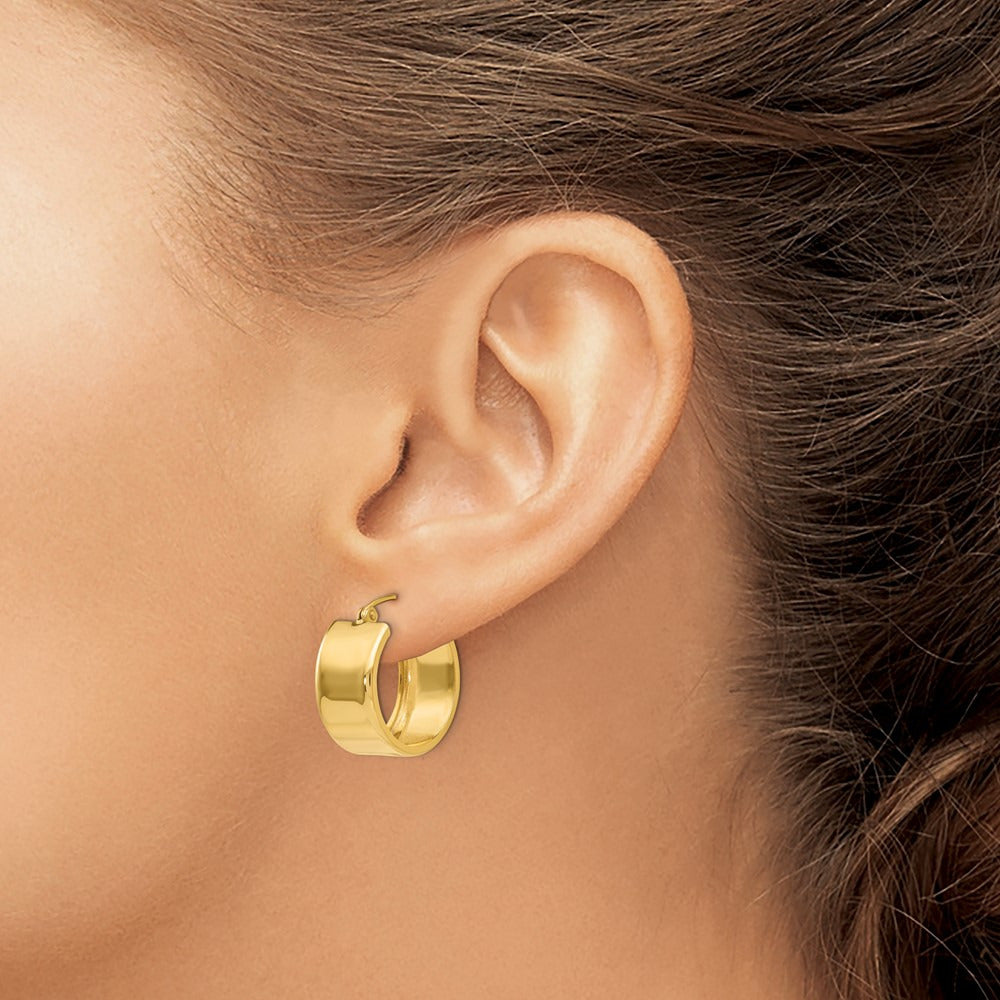 Polished Hoop Earrings — 8.25mm