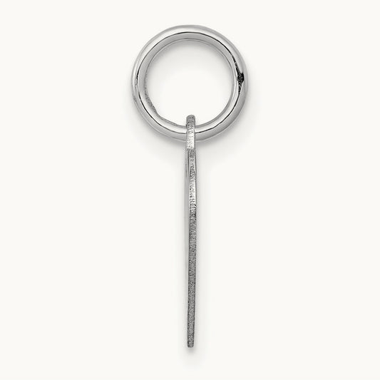 Heart Disc Charm, 14K White Gold