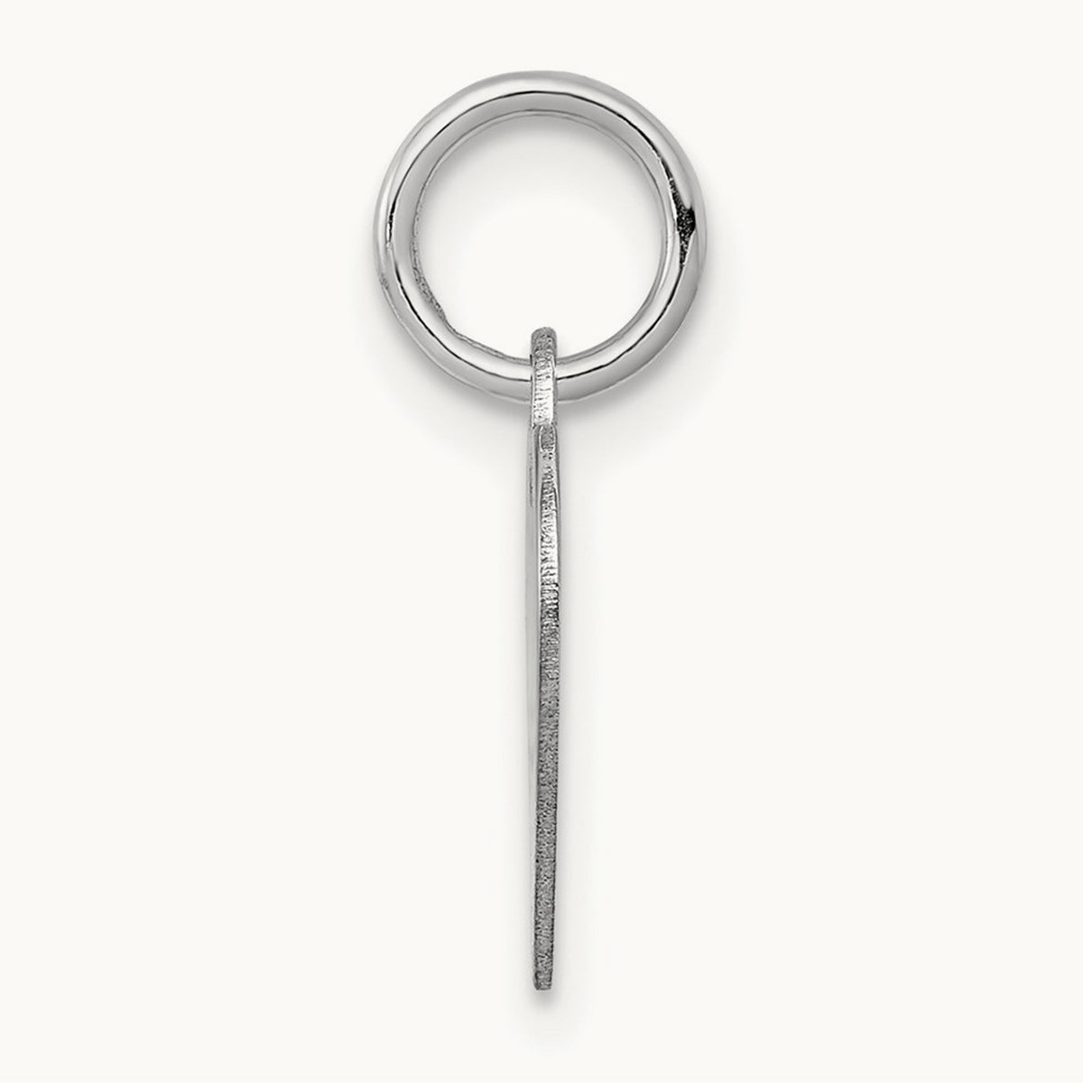 Heart Disc Charm, 14K White Gold