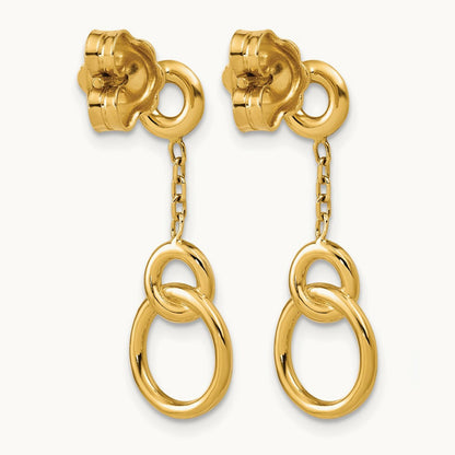 Polished Circle Dangle Post Earrings — Leslie's — photo set