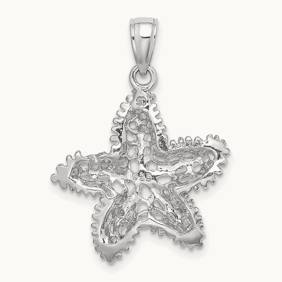 Starfish Filigree Charm — 14K White Gold