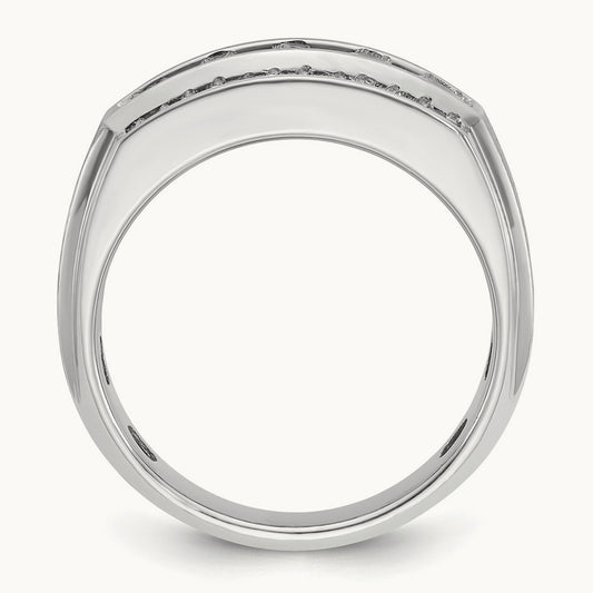 3 Row Men's Ring, 1.25 ct tw Lab-Grown Diamond