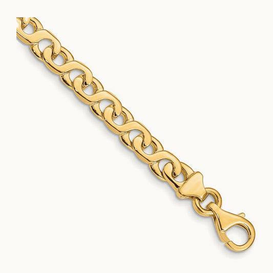 Hand-Polished Fancy Link Bracelet — 7 inch