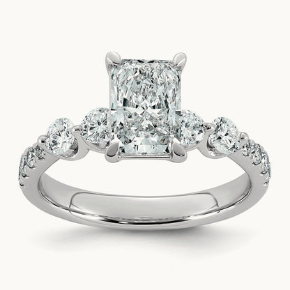 . Radiant Center Ring, 2 1/6-4 7/8 ct Lab-Grown Diamond