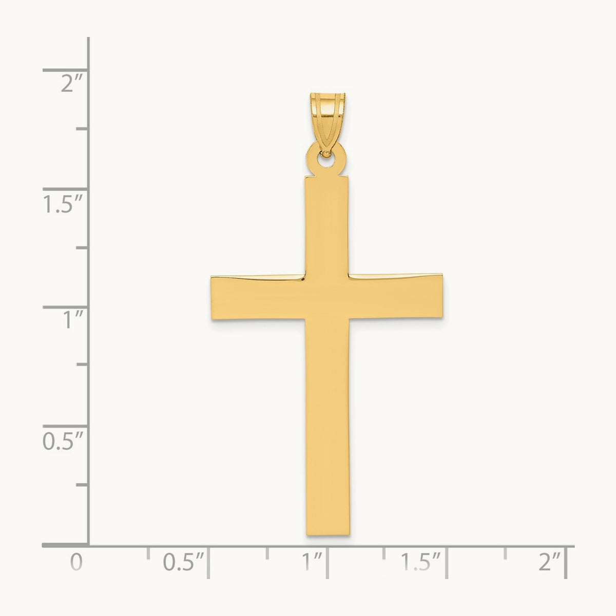 Sandblasted Cross Pendant — 50mm