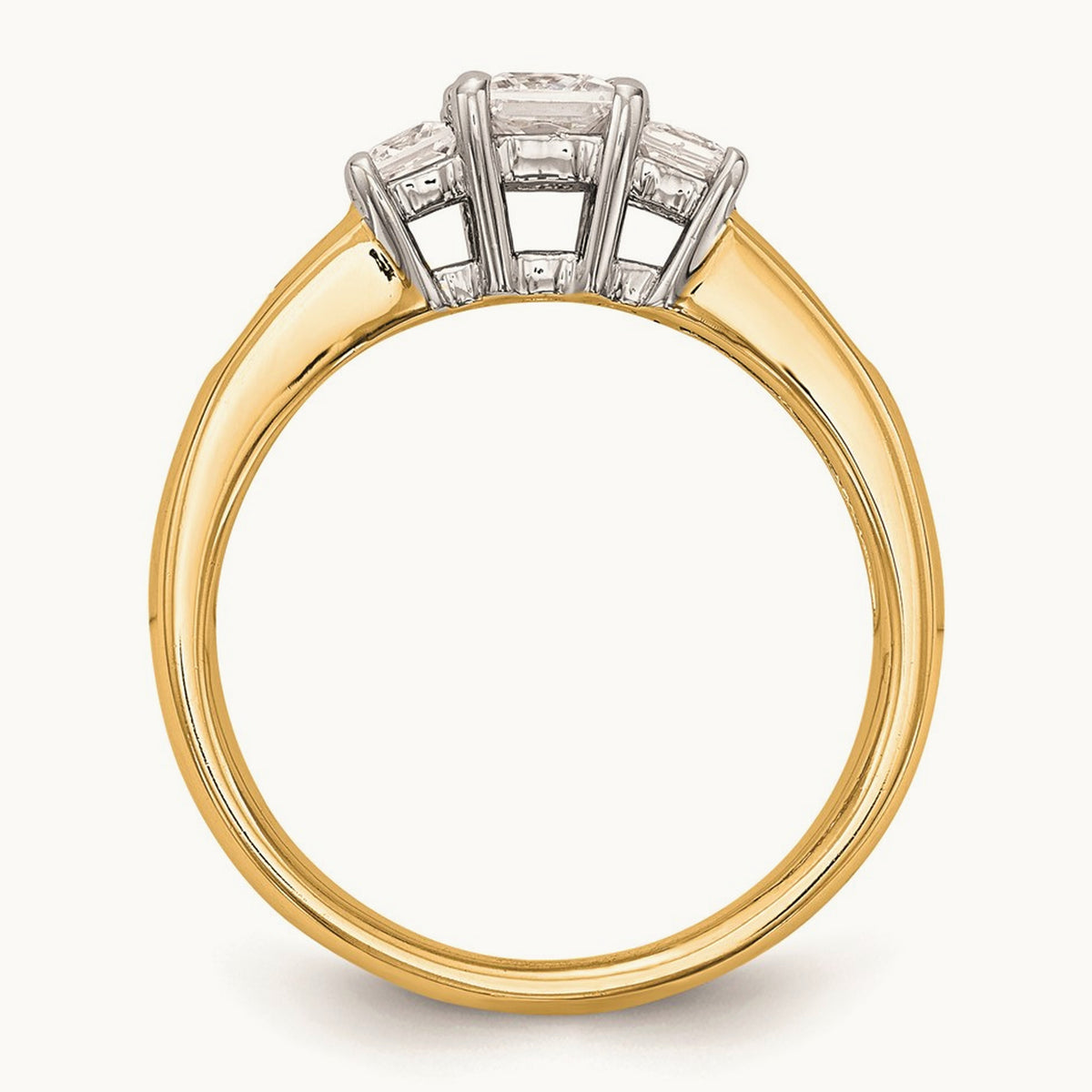 3-Stone Semi-Mount Engagement Ring, 0.10-0.25 ct tw — 14K Two-Tone