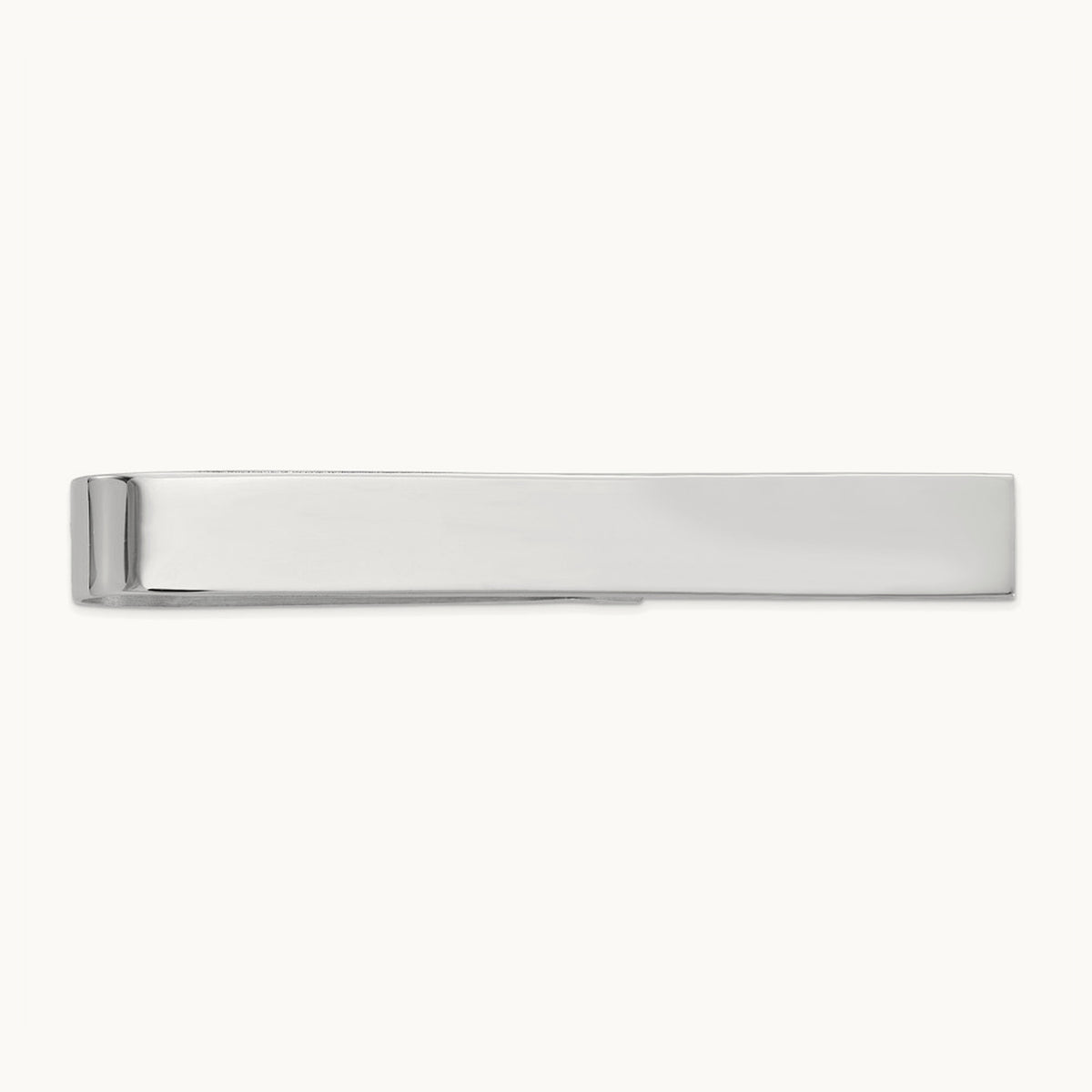 Men's Polished Tie Bar — 14K White Gold