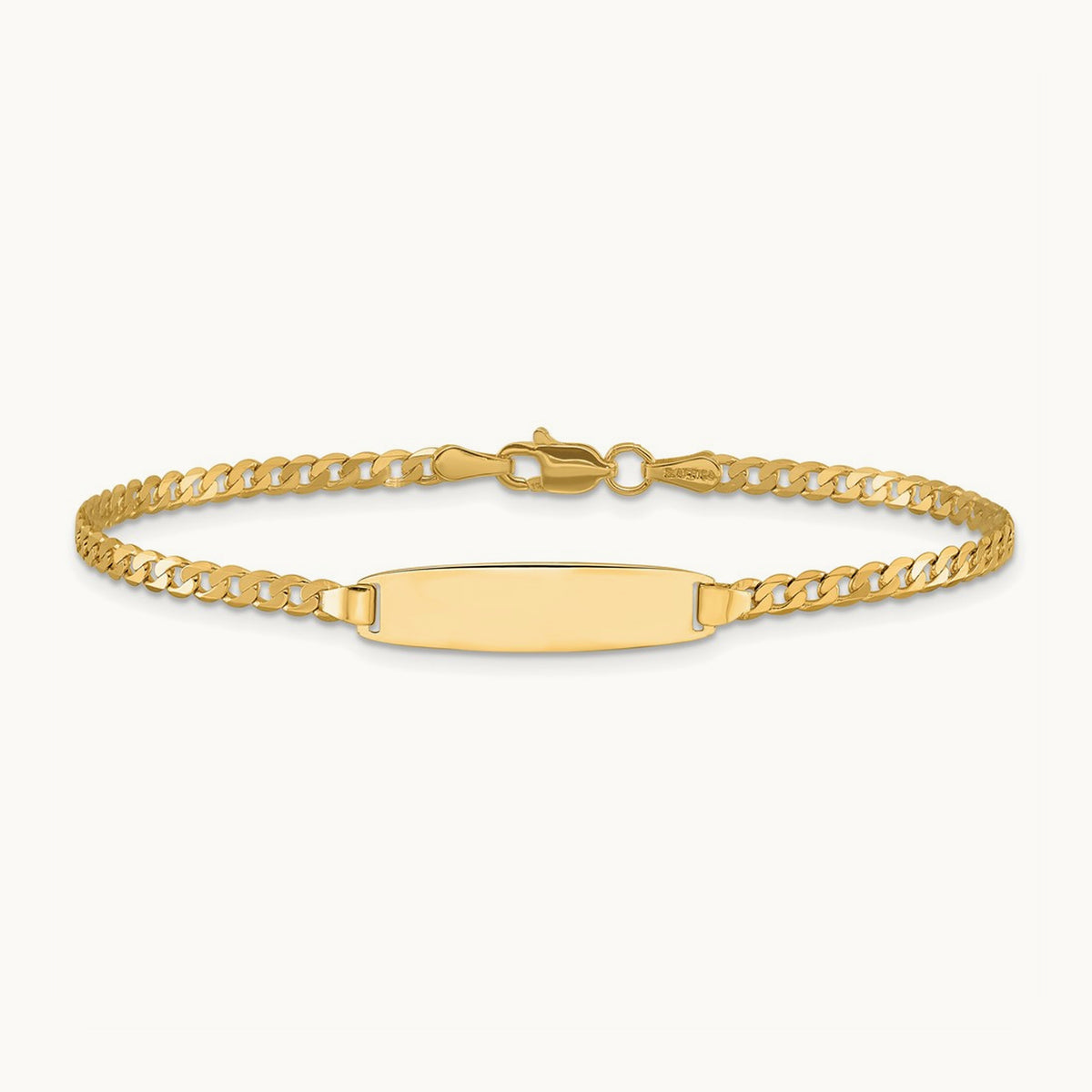Curb Link ID Bracelet, 14K