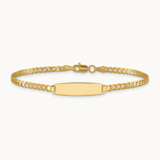 Curb Link ID Bracelet, 14K