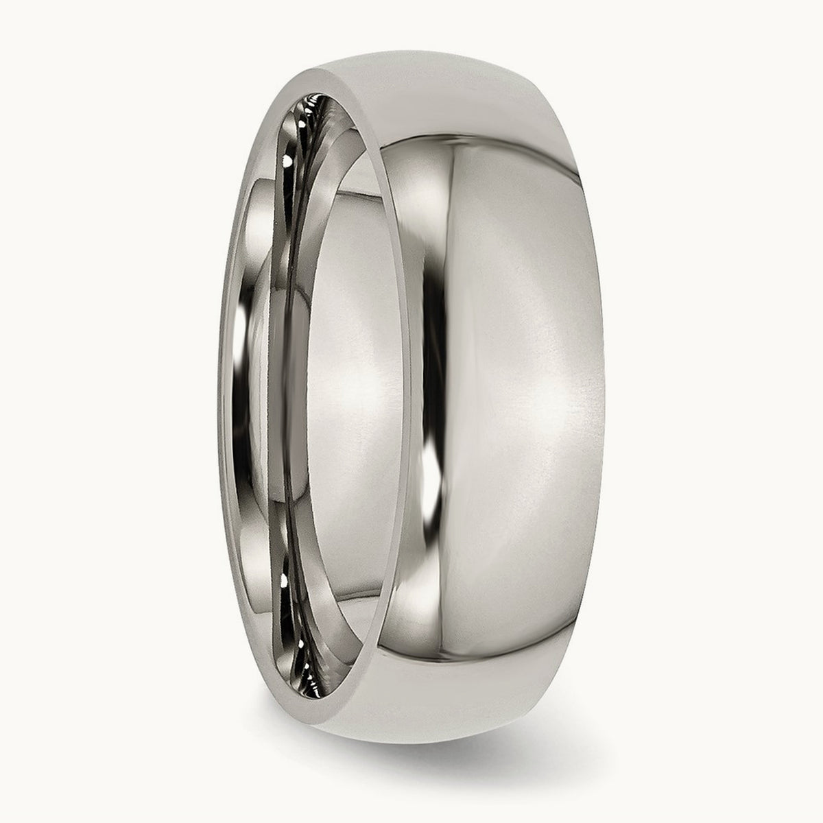 Polished Half Round Band — 7mm