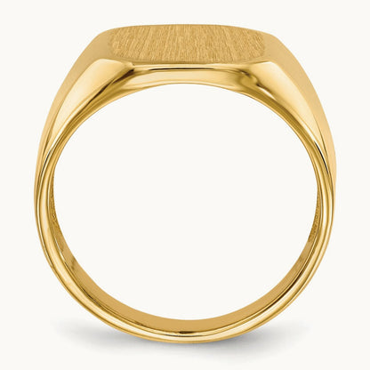 Open Back Mens Signet Ring — photo set