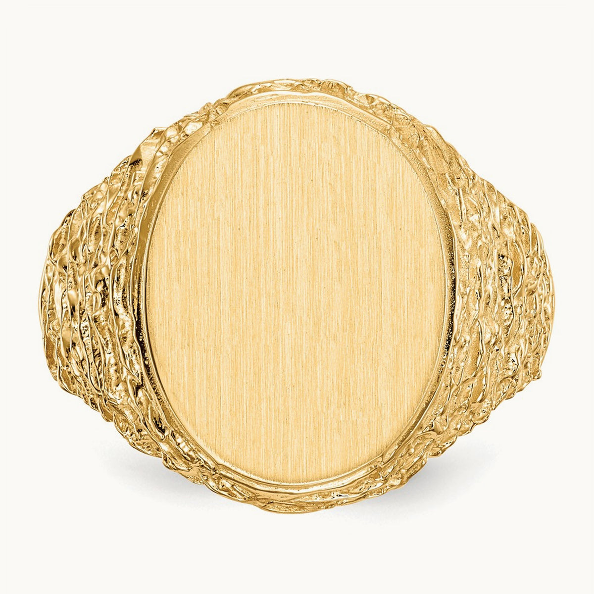 Open Back Mens Signet Ring — photo set