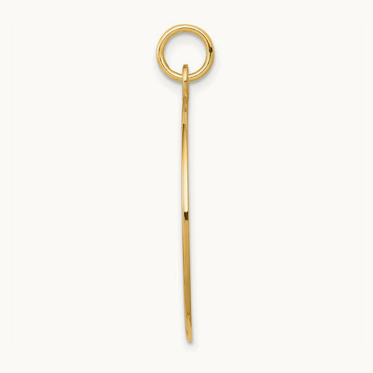 Red Enamel Medical Jewelry Pendant, 14K