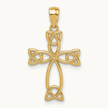 Celtic Knot Cross, 14K