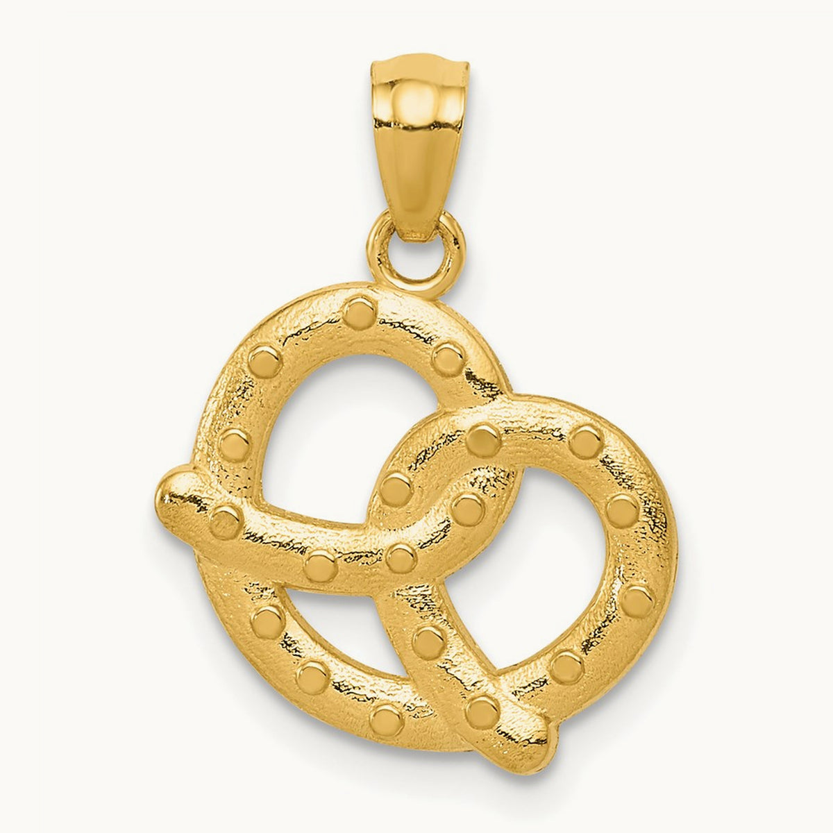 Pretzel Pendant, 14K