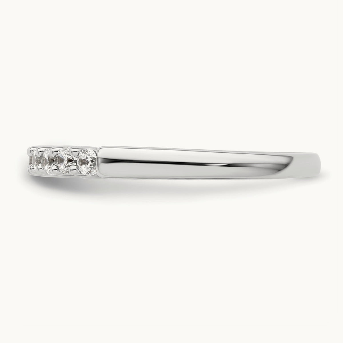 9-Stone Diamond Band, 14K White Gold