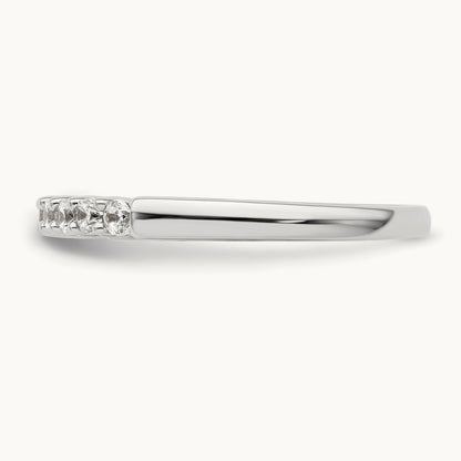 9-Stone Diamond Band, 14K White Gold