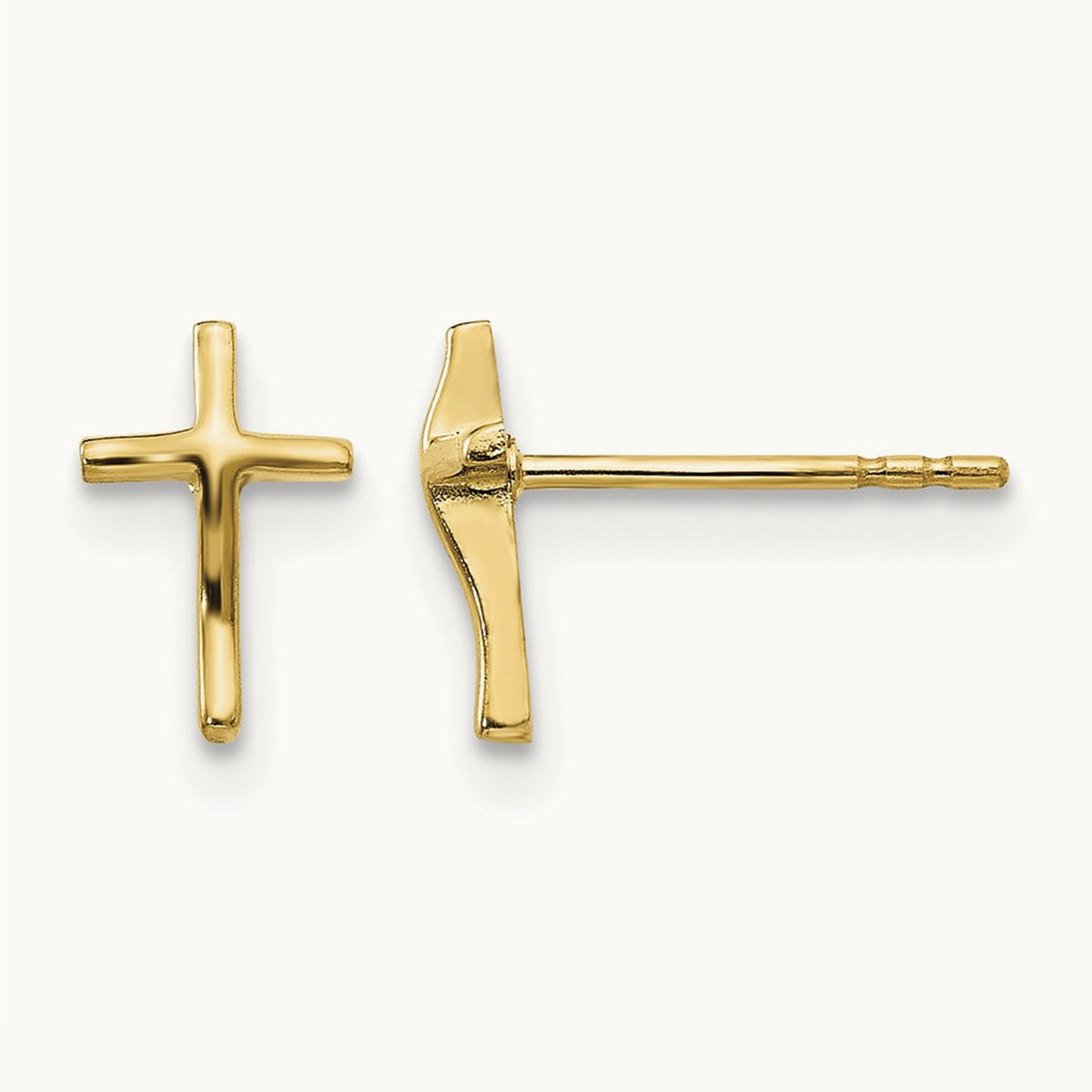 Madi K Polished Cross Post Earrings — photo set