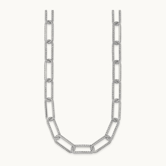 TO 14kw 8 5/8ct Lab Grown Diamond VS+ F+ 18in Comp. Link Necklace