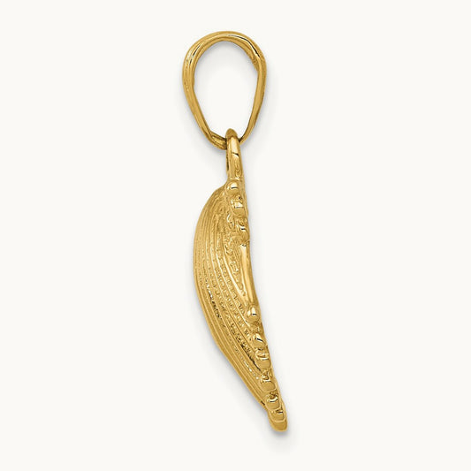 Scallop Shell Pendant, 14K