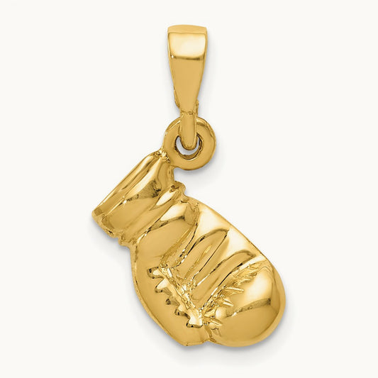 Boxing Glove Pendant, 14K
