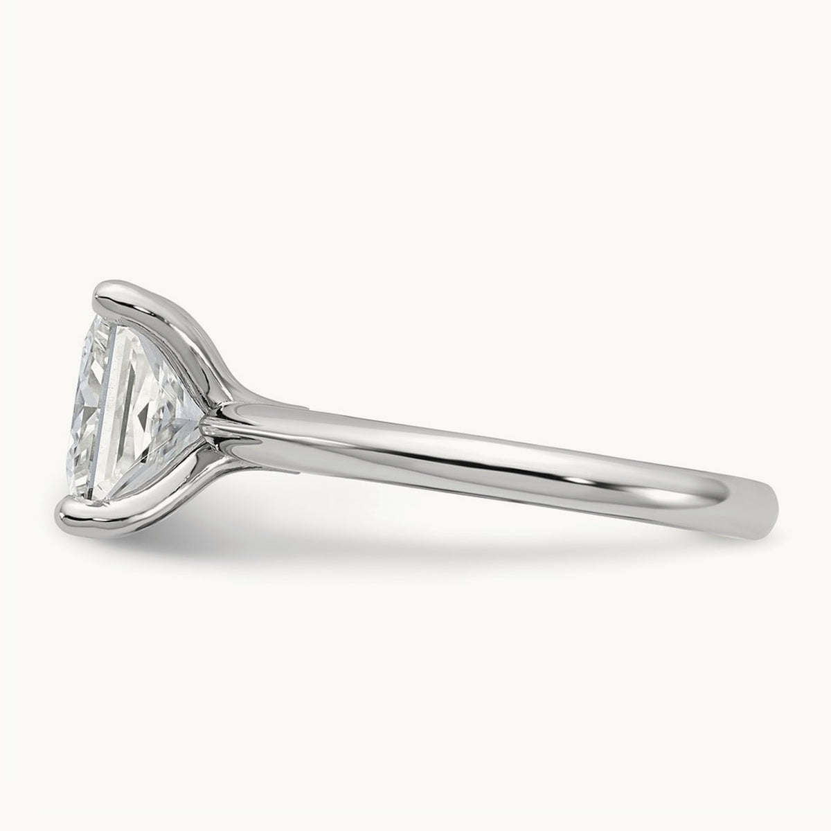 Princess 8X Ring, 4.00 ct tw Lab-Grown Diamond — 14K White Gold
