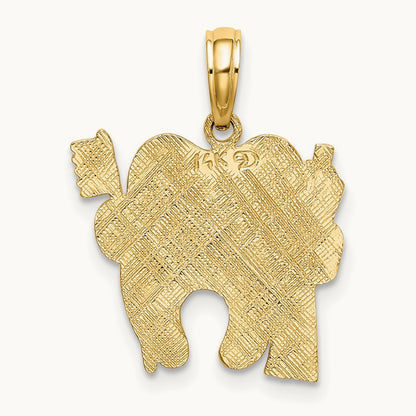 Polished Flat-Backed Dental Charm, 14K