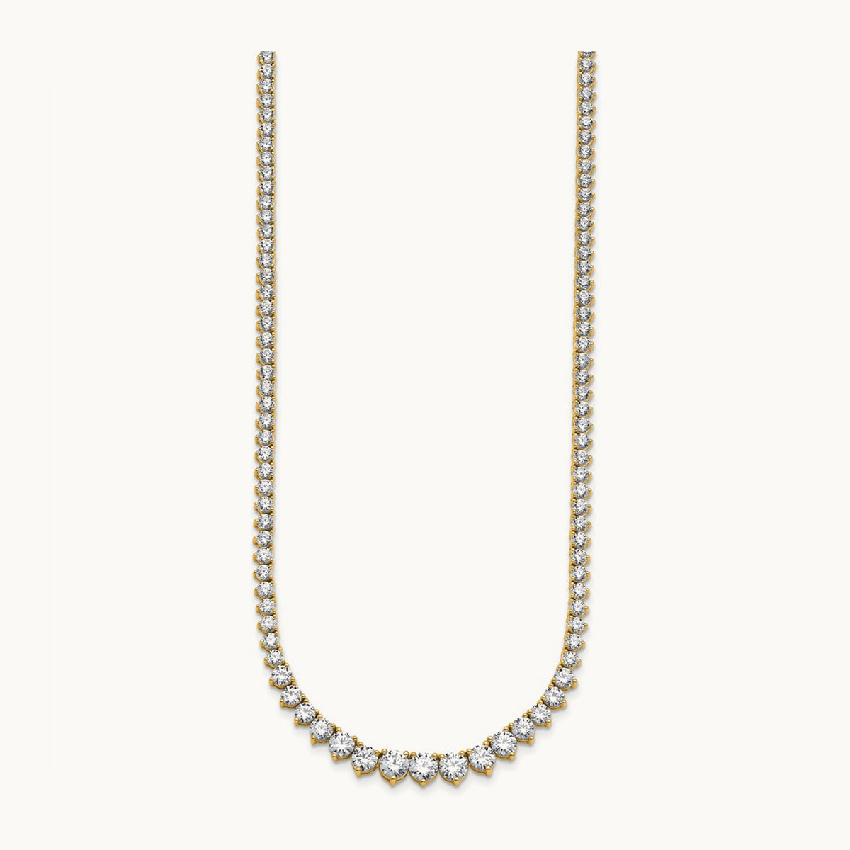 Graduated Tennis Necklace, 15.00 ct tw Lab-Grown Diamond