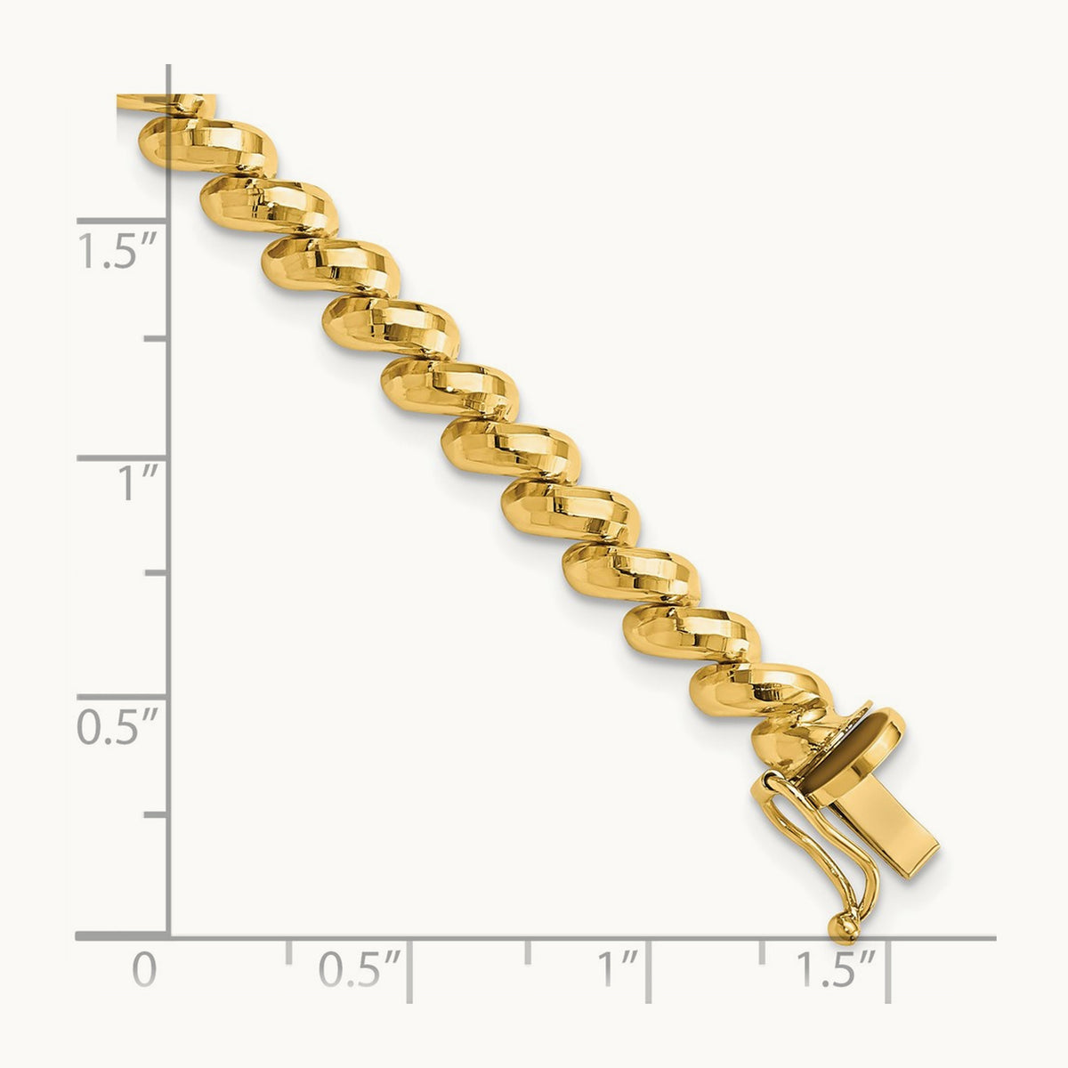 Faceted San Marco Bracelet — 14K Yellow Gold