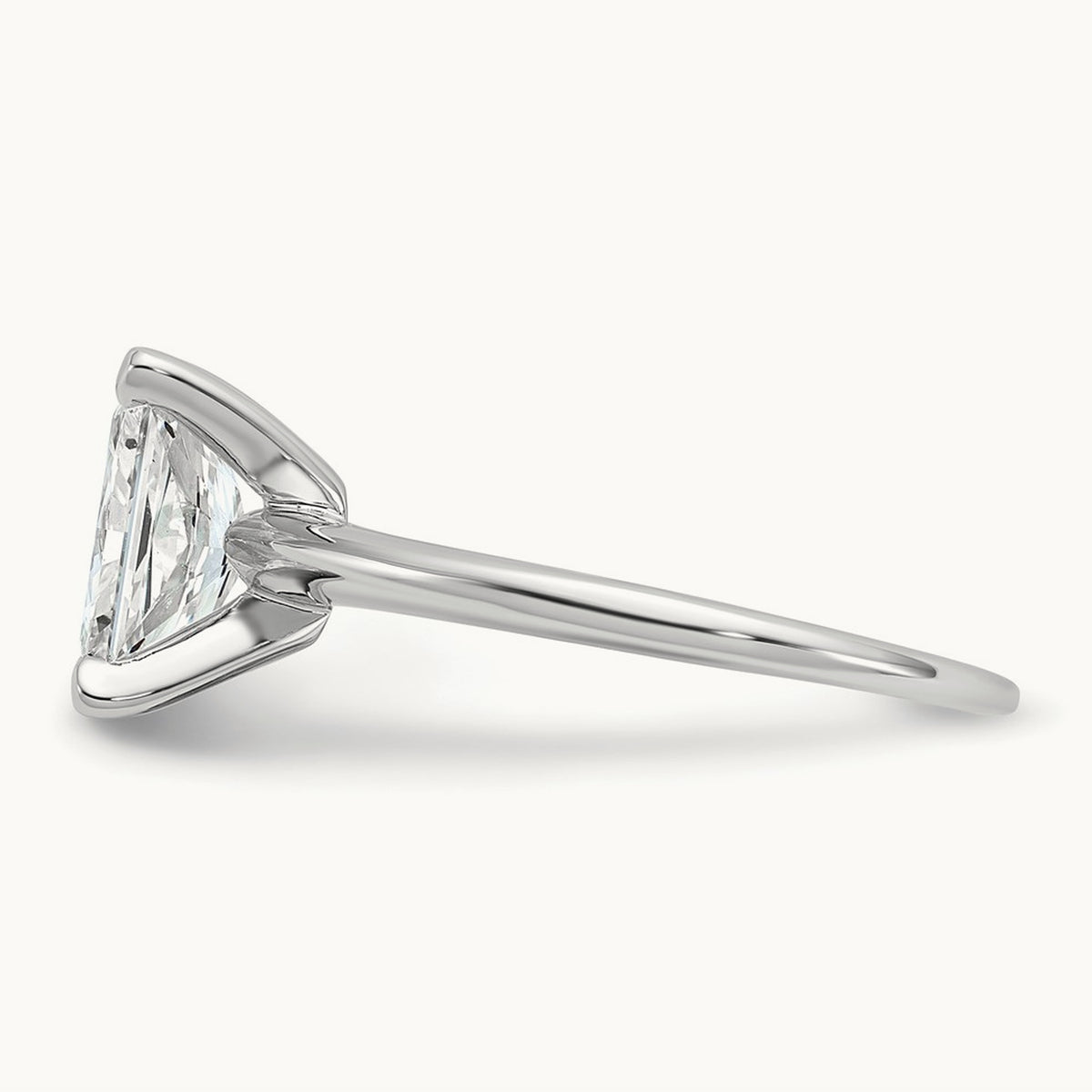 Radiant Solitaire Engagement Ring, 0.50-5.00 ct tw Lab-Grown Diamond — 1 3/4 ct, 14K White Gold