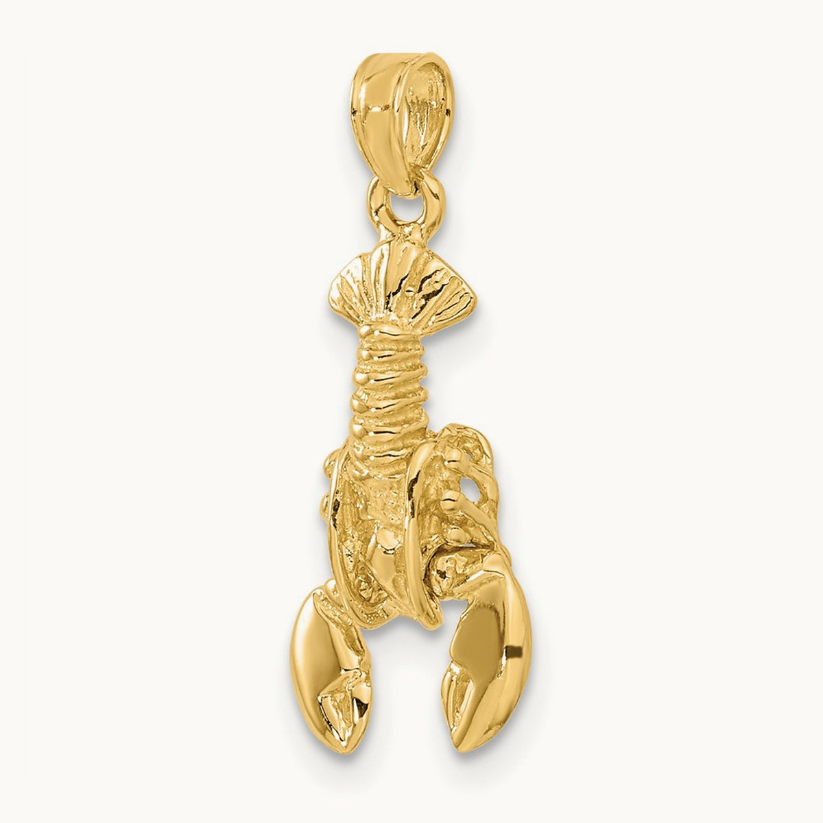 Moveable Lobster Pendant — 14K Yellow Gold