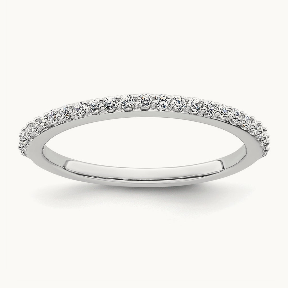 Diamond Wedding Band, 14K White Gold