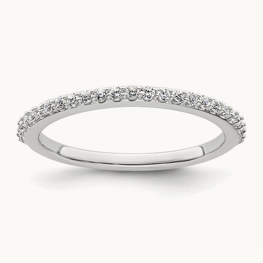 Diamond Wedding Band, 14K White Gold