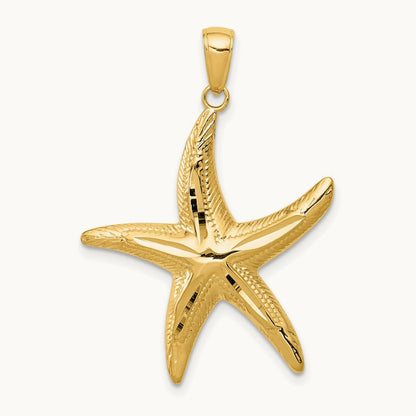 Diamond-cut Starfish Pendant — photo set
