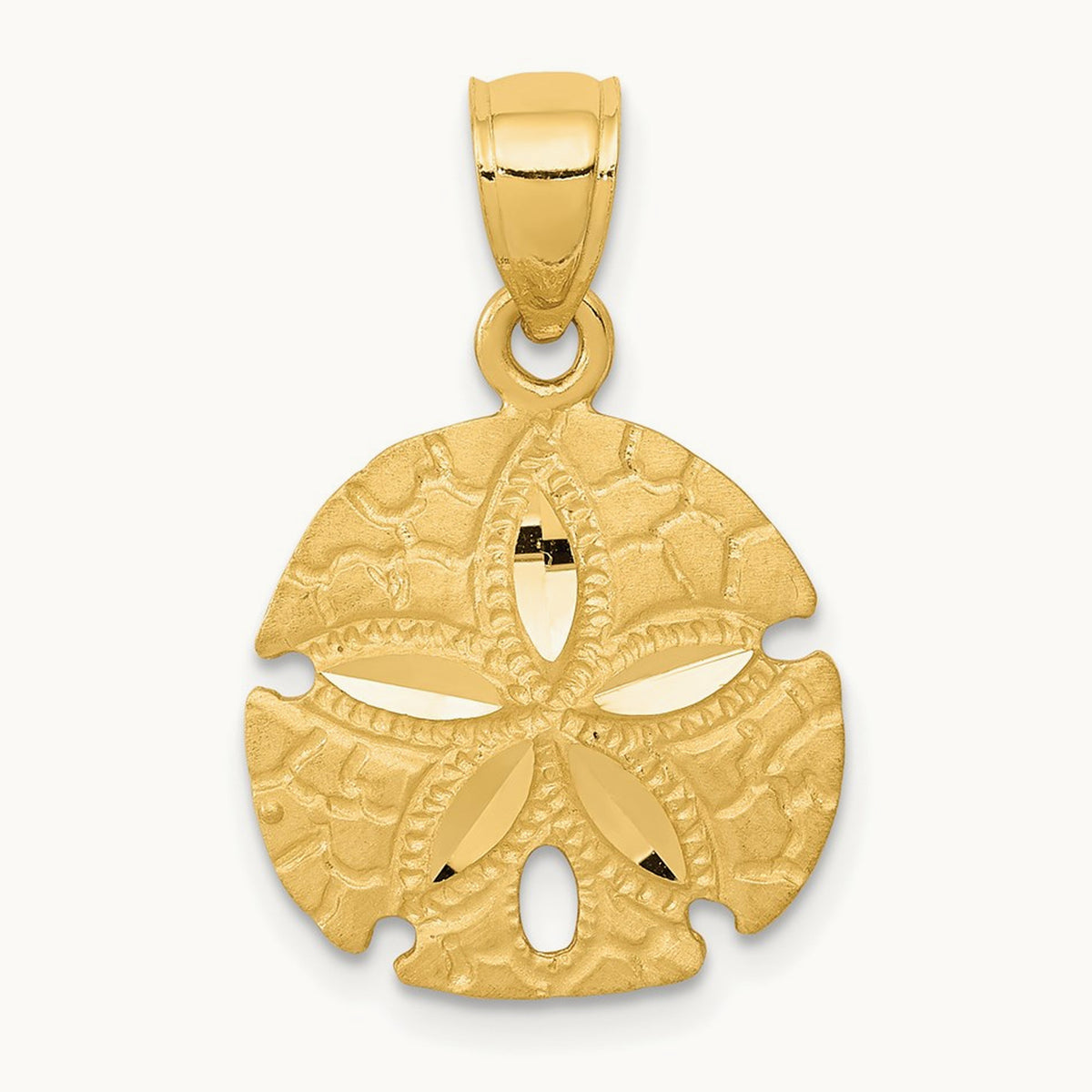 Sand Dollar Pendant, 14K