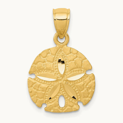 Sand Dollar Pendant, 14K