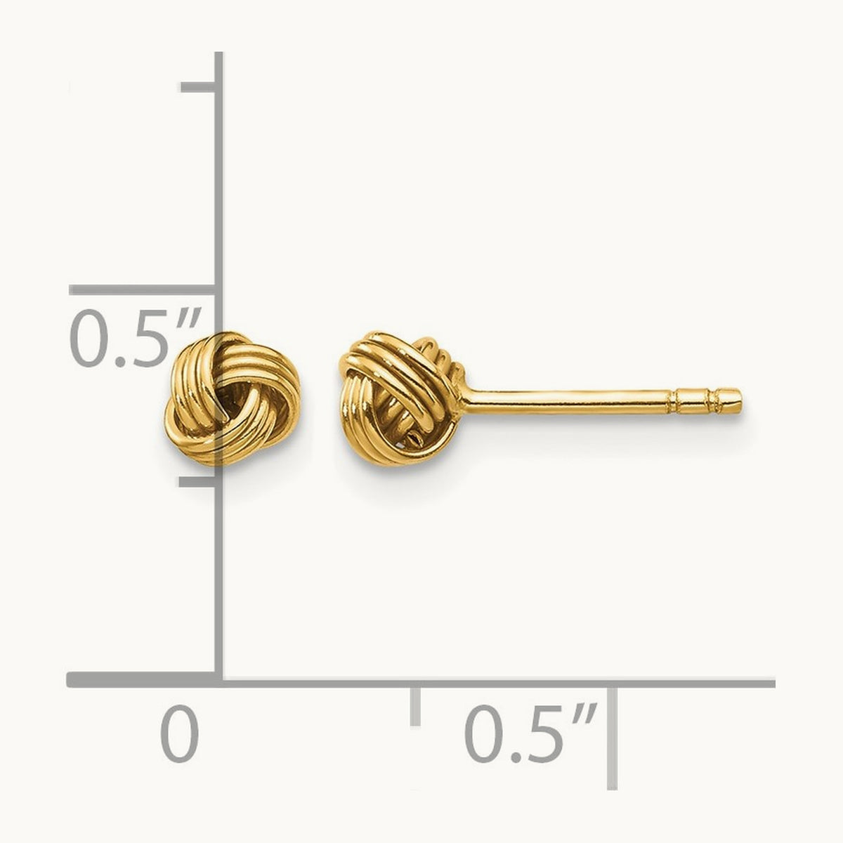 Madi K Polished Love Knot Post Earrings, 14K
