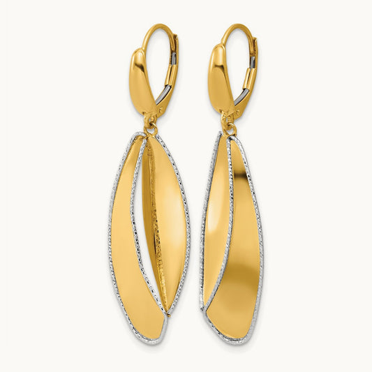 Polished / Dia-cut Dangle Leverback Earrings — Leslie's — photo set