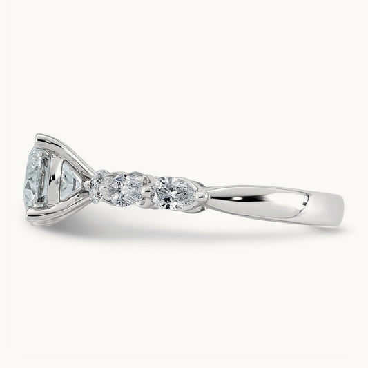Rd Center Engagement Ring, 2 1/5-4 7/8 ct Lab-Grown Diamond