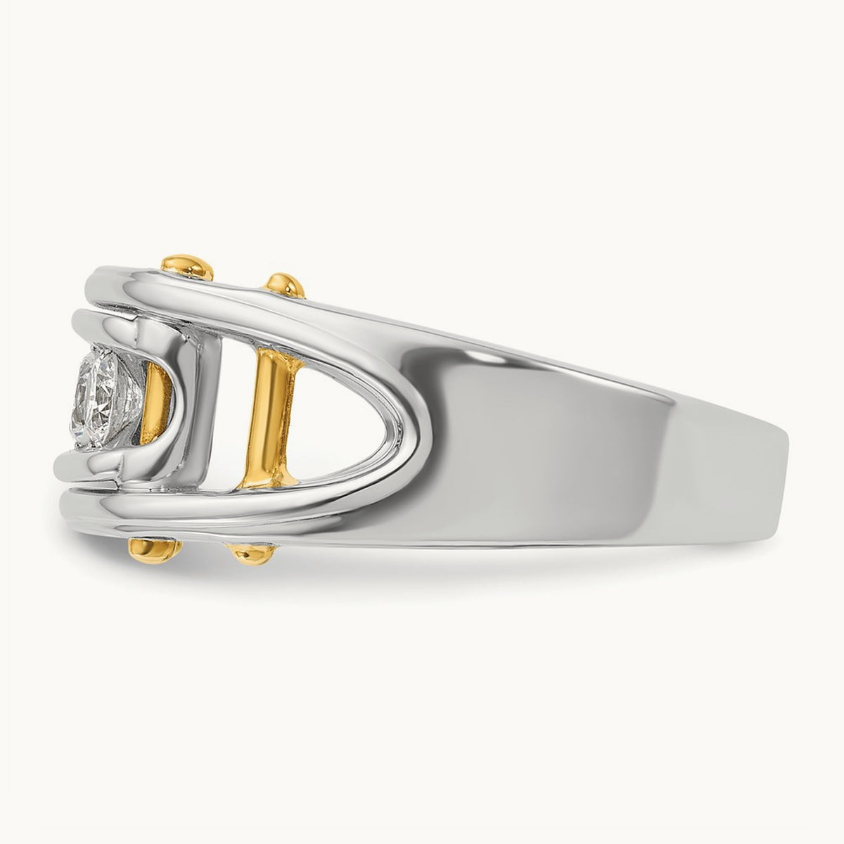 3 Stone Men's Ring, 0.50 ct tw Lab-Grown Diamond