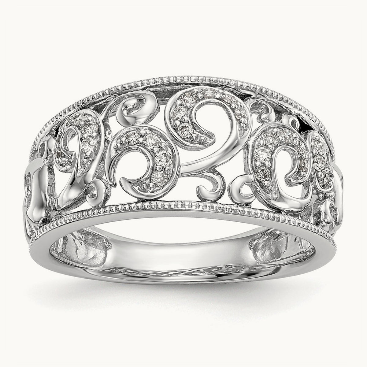 Diamond Band, 14K White Gold