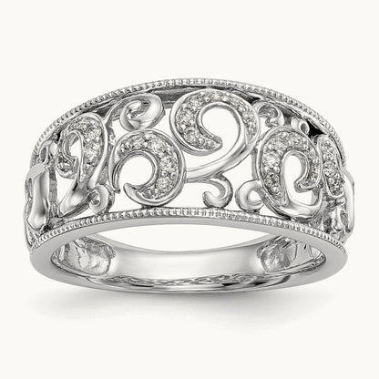 Diamond Band, 14K White Gold