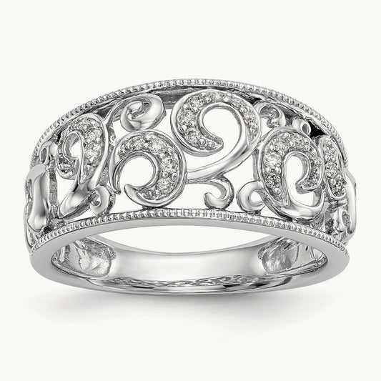 Diamond Band, 14K White Gold