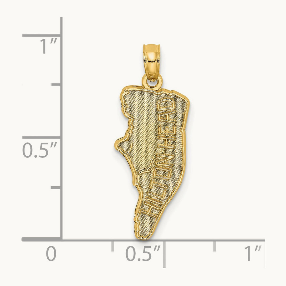 HILTON HEAD Map Charm, 14K