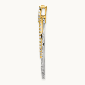 1ct. Diamond Double Oval Pendant, 14K Two-tone