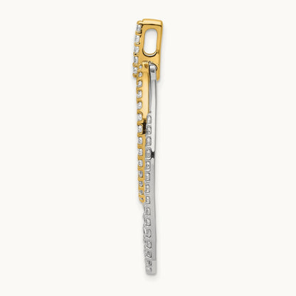 1ct. Diamond Double Oval Pendant, 14K Two-tone