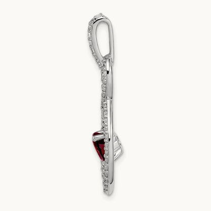 Garnet and Diamond Pendant — photo set