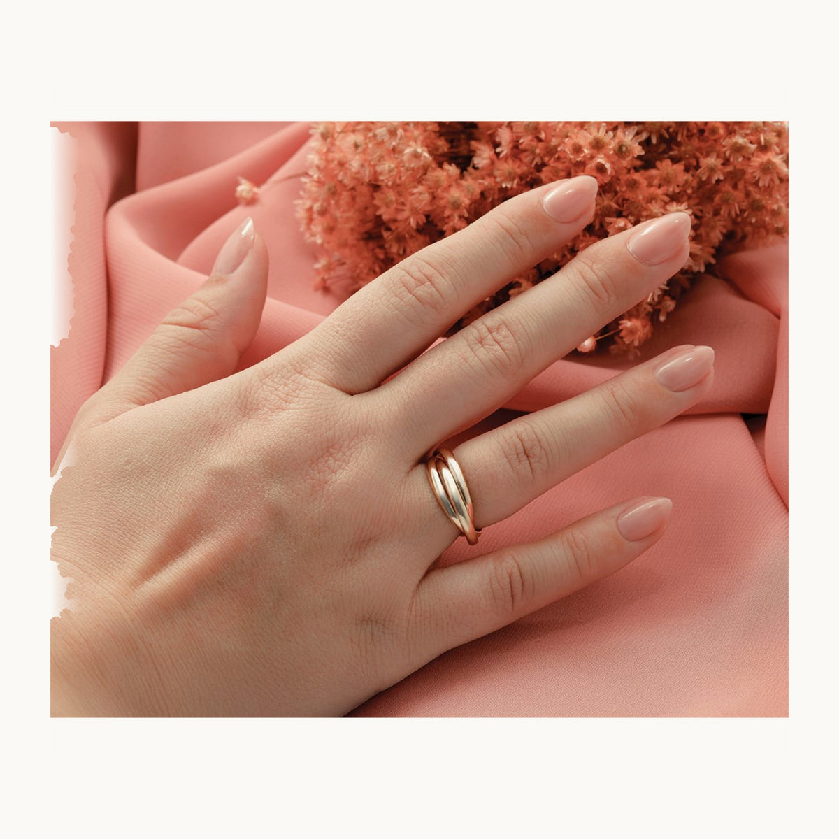 Polished Rolling Ring — 14K Yellow Gold